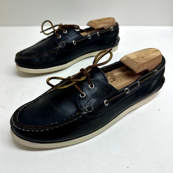 Oak Street Bootmakers Boat Shoe Navy Chromexcel Leather Men's Size 9 - Picture 5 of 12